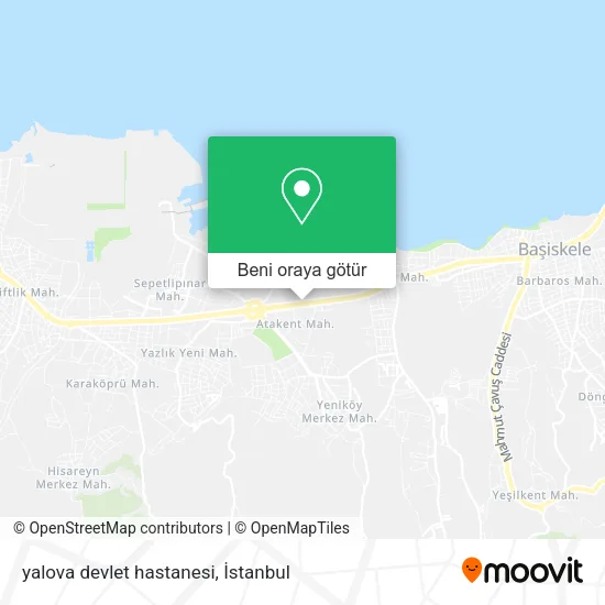 yalova devlet hastanesi harita