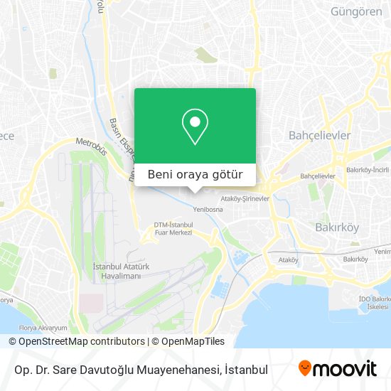 Op. Dr. Sare Davutoğlu Muayenehanesi harita