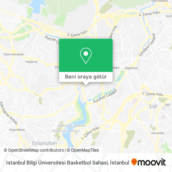 Istanbul Bilgi Üniversitesi  Basketbol Sahasi harita