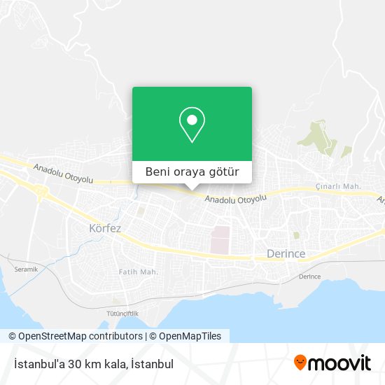 İstanbul'a 30 km kala harita