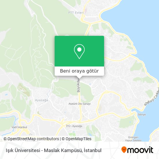 Işık Üniversitesi - Maslak Kampüsü harita