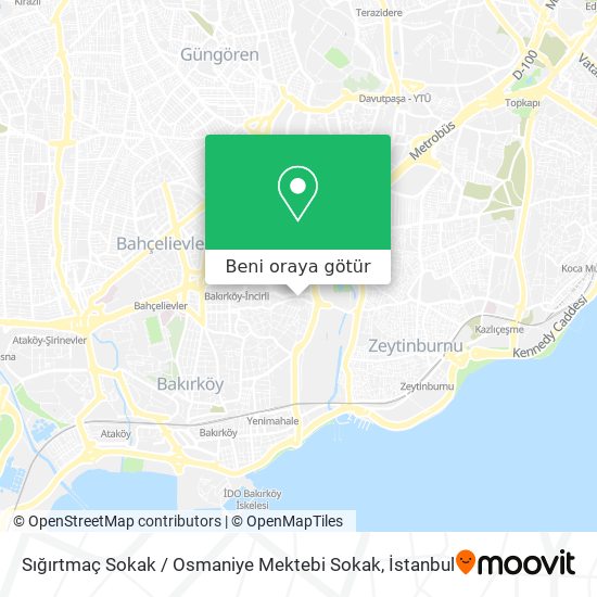 Sığırtmaç Sokak / Osmaniye Mektebi Sokak harita
