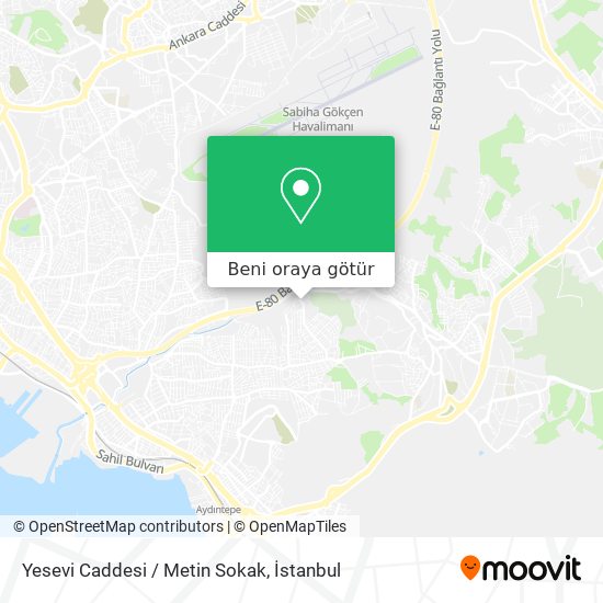 Yesevi Caddesi / Metin Sokak harita