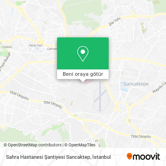 Sahra Hastanesi Şantiyesi Sancaktep harita