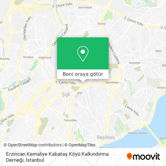 Erzincan Kemaliye Kabataş Köyü Kalkındırma Derneği harita