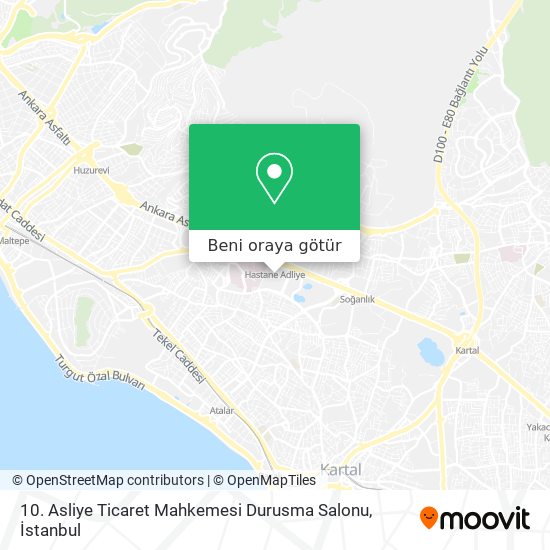 10. Asliye Ticaret Mahkemesi Durusma Salonu harita