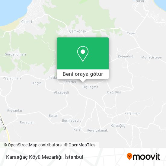 Karaağaç Köyü Mezarlığı harita