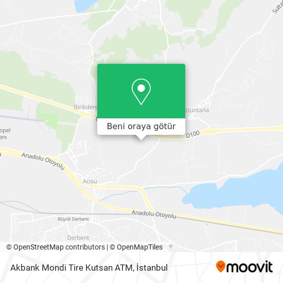 Akbank Mondi Tire Kutsan ATM harita