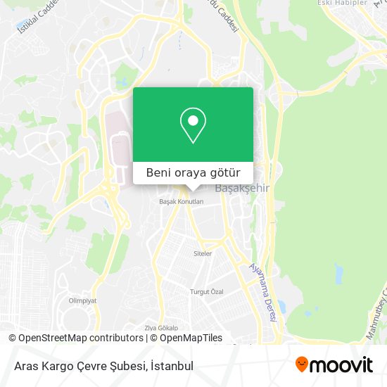 Aras Kargo Çevre Şubesi harita