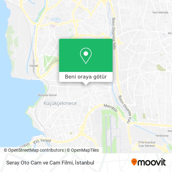 Seray Oto Cam ve Cam Filmi harita