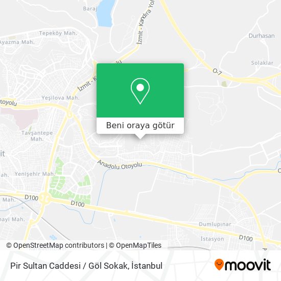Pir Sultan Caddesi / Göl Sokak harita
