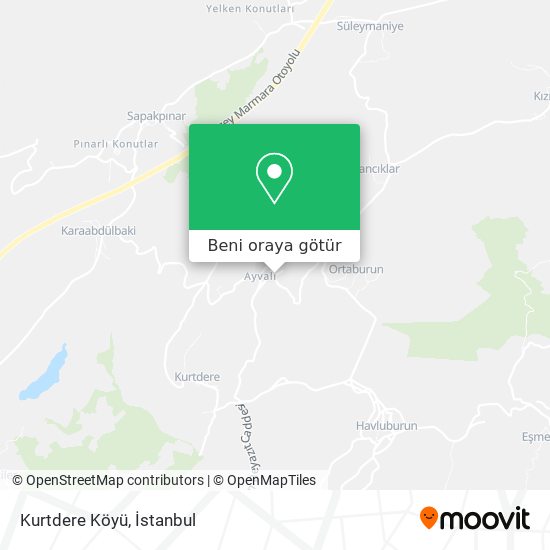 Kurtdere Köyü harita