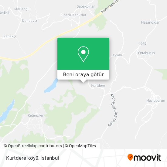 Kurtdere köyü harita
