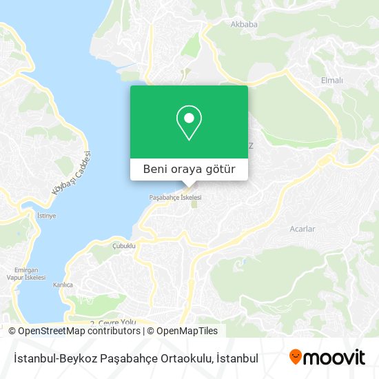 İstanbul-Beykoz Paşabahçe Ortaokulu harita