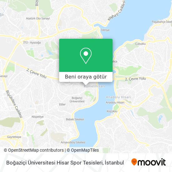 Boğaziçi Üniversitesi Hisar Spor Tesisleri harita