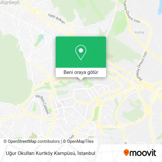 Uğur Okulları Kurtköy Kampüsü harita