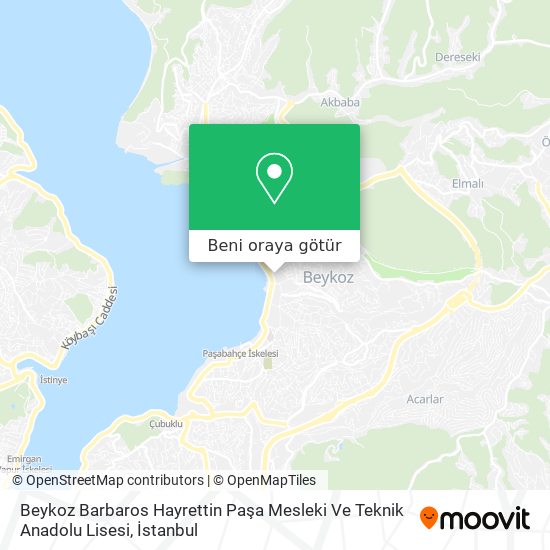 Beykoz Barbaros Hayrettin Paşa Mesleki Ve Teknik Anadolu Lisesi harita