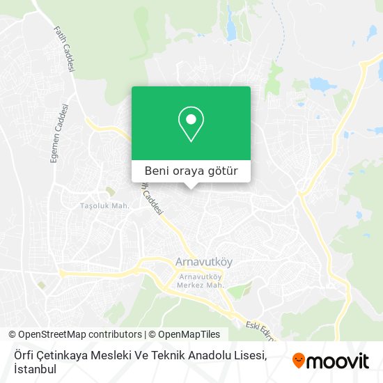 Örfi Çetinkaya Mesleki Ve Teknik Anadolu Lisesi harita