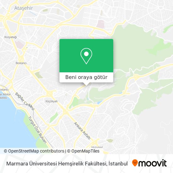 Marmara Üniversitesi Hemşirelik Fakültesi harita