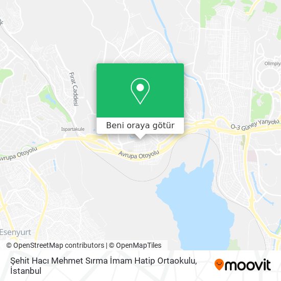 Şehit Hacı Mehmet Sırma İmam Hatip Ortaokulu harita