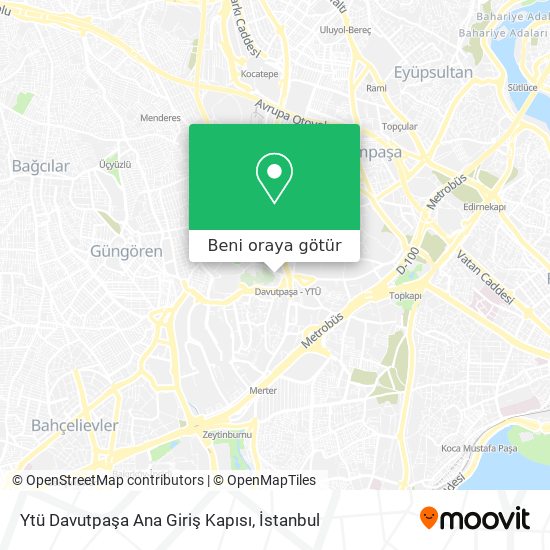 Ytü Davutpaşa Ana Giriş Kapısı harita
