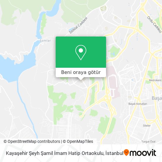 Kayaşehir Şeyh Şamil İmam Hatip Ortaokulu harita