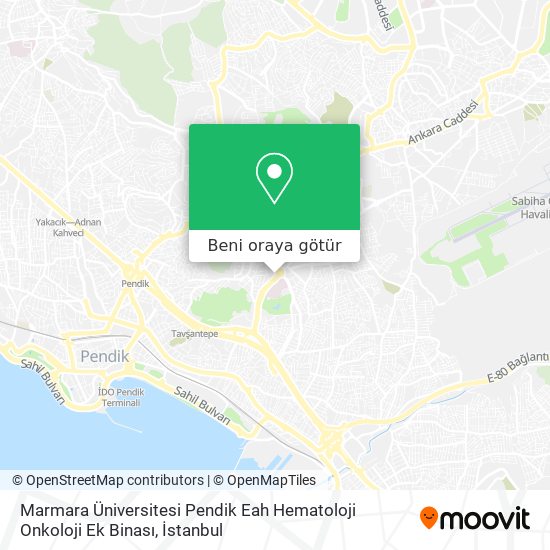 Marmara Üniversitesi Pendik Eah Hematoloji Onkoloji Ek Binası harita