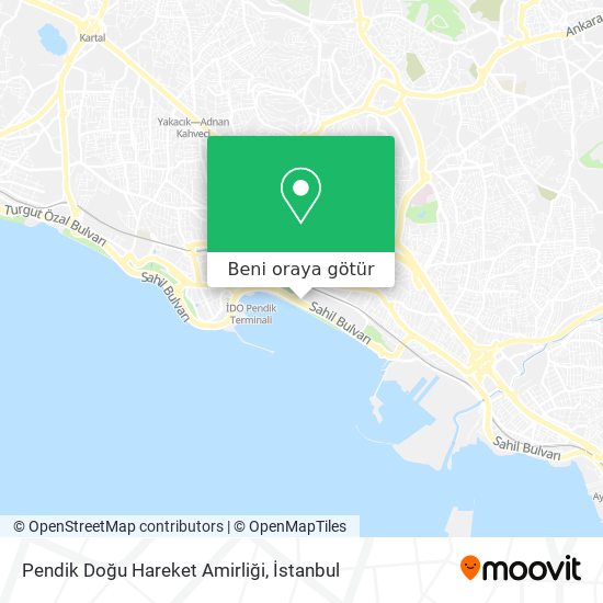 Pendik Doğu Hareket Amirliği harita