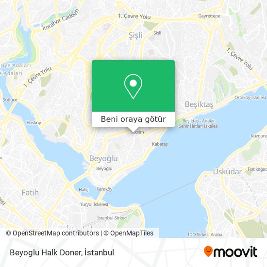 Beyoglu Halk Doner harita