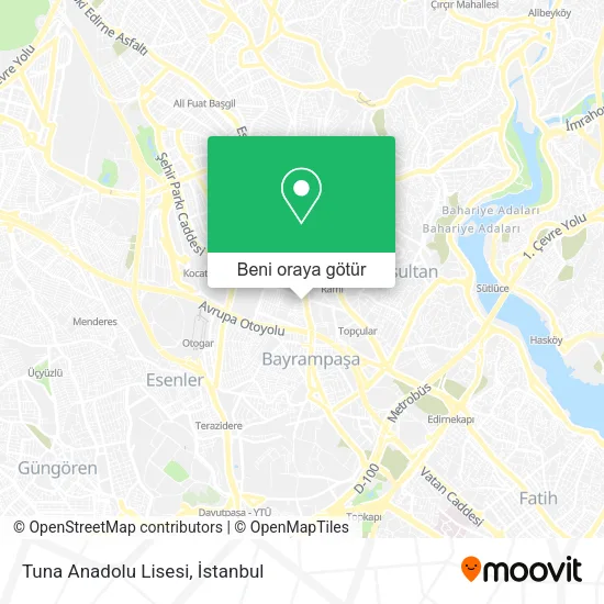 Tuna Anadolu Lisesi harita