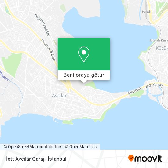 İett Avcılar Garajı harita
