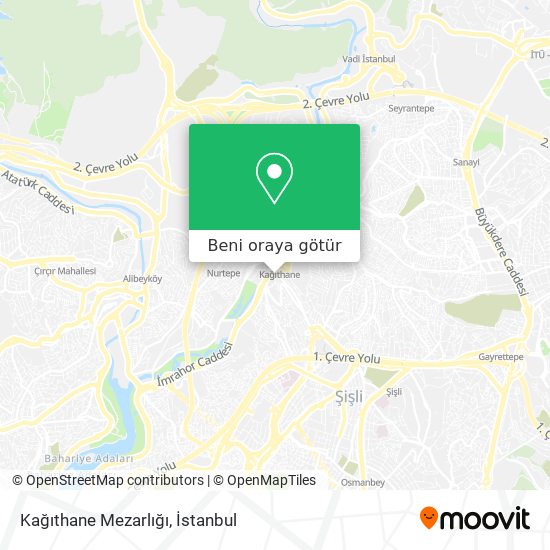 Kağıthane Mezarlığı harita