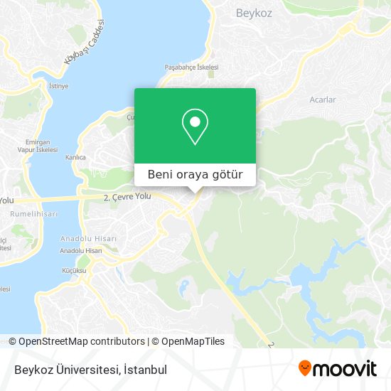 Beykoz Üniversitesi harita