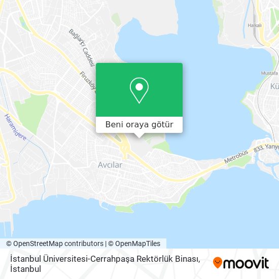 İstanbul Üniversitesi-Cerrahpaşa Rektörlük Binası harita