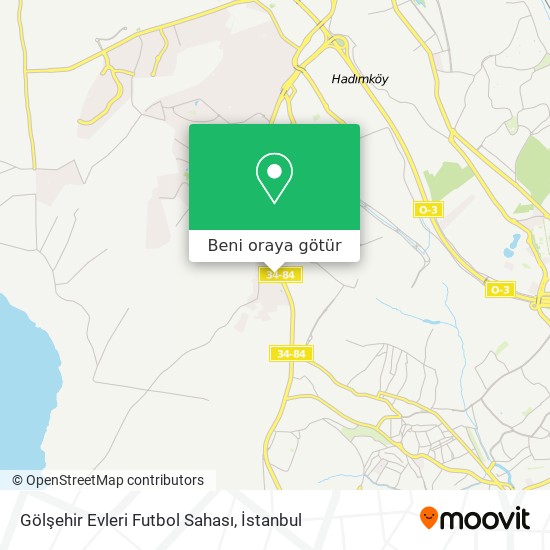 Gölşehir Evleri Futbol Sahası harita