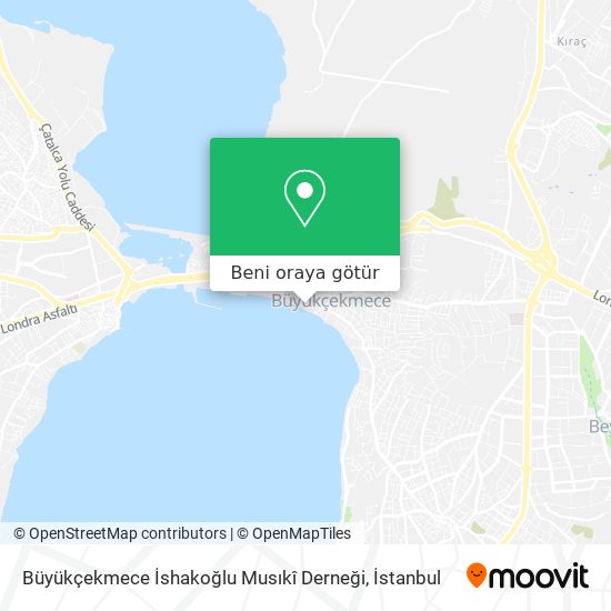 Büyükçekmece İshakoğlu Musıkî Derneği harita