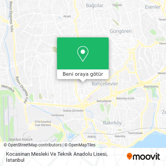 Kocasinan Mesleki Ve Teknik Anadolu Lisesi harita