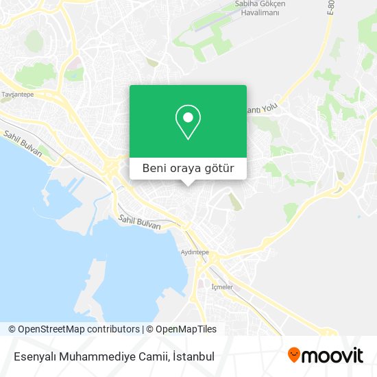 Esenyalı Muhammediye Camii harita