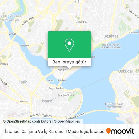 İstanbul Çalışma Ve İş Kurumu İl Müdürlüğü harita