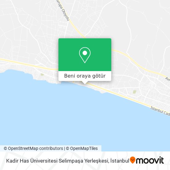 Kadir Has Üniversitesi Selimpaşa Yerleşkesi harita