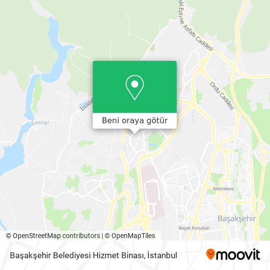 Başakşehir Belediyesi Hizmet Binası harita