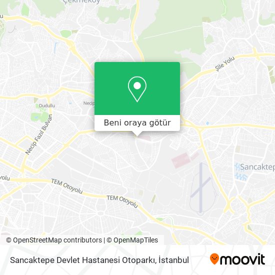 Sancaktepe Devlet Hastanesi Otoparkı harita