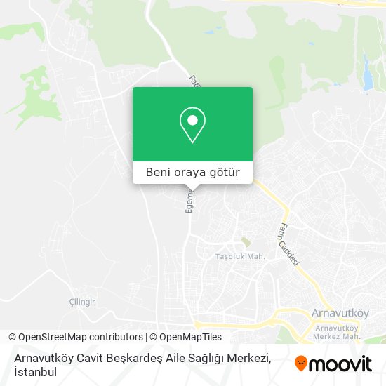 Arnavutköy Cavit Beşkardeş Aile Sağlığı Merkezi harita
