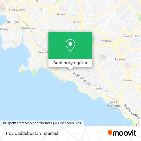 Troy Caddebostan harita