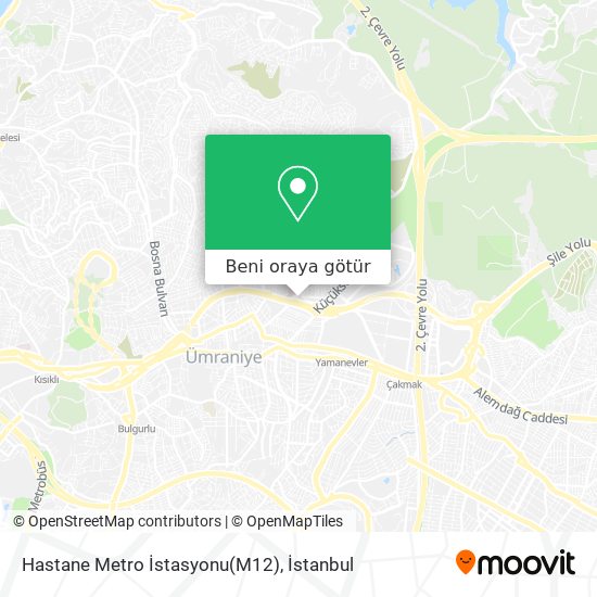 Hastane Metro İstasyonu(M12) harita