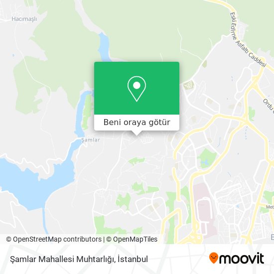 Şamlar Mahallesi Muhtarlığı harita