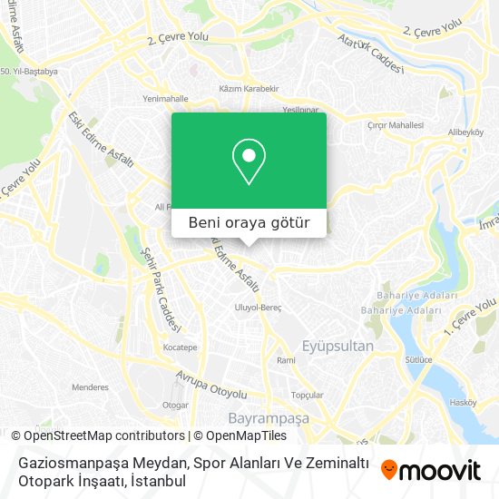 Gaziosmanpaşa Meydan, Spor Alanları Ve Zeminaltı Otopark İnşaatı harita