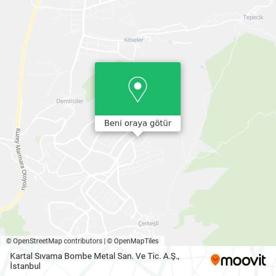 Kartal Sıvama Bombe Metal San. Ve Tic. A.Ş. harita