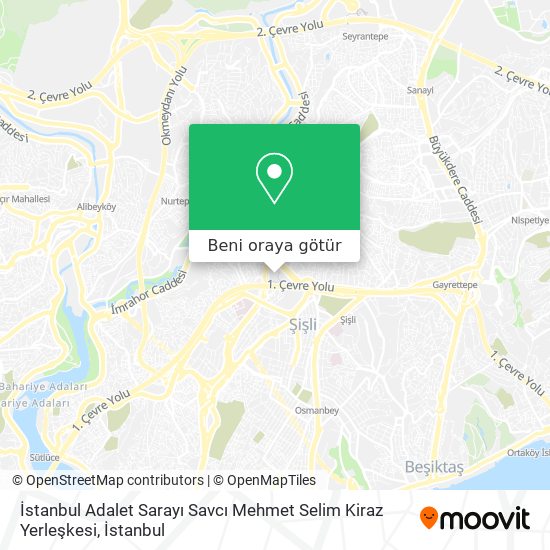 İstanbul Adalet Sarayı Savcı Mehmet Selim Kiraz Yerleşkesi harita