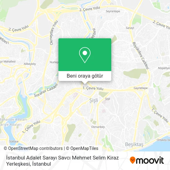 İstanbul Adalet Sarayı Savcı Mehmet Selim Kiraz Yerleşkesi harita